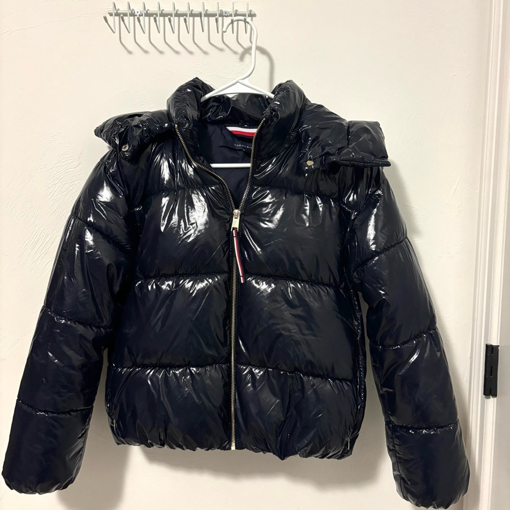 Tommy Hilfiger Glossy Navy Puffer Jacket